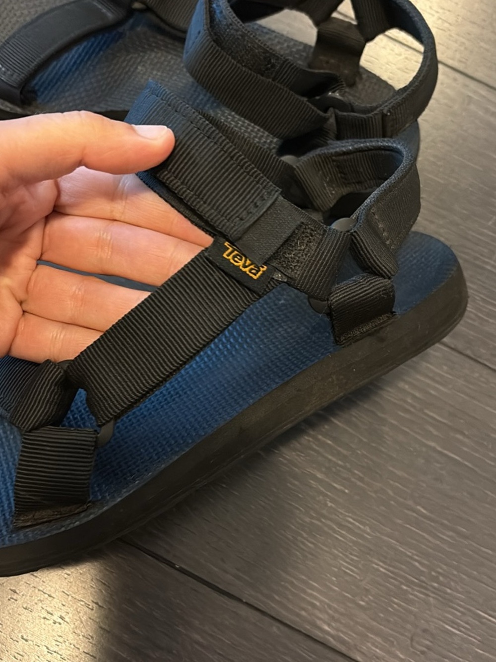 Women's Teva Black Outdoor Sport Sandals - Adjustable Strap - Picture 3 of 5